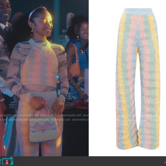 Casablanca Rainbow Gradient Crochet Flare Trousers - Picture 5 of 14